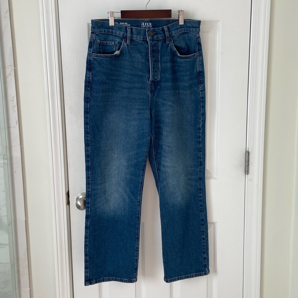 A New Approach a.n.a Highest Rise Vintage Straight Blue Jeans Size 10